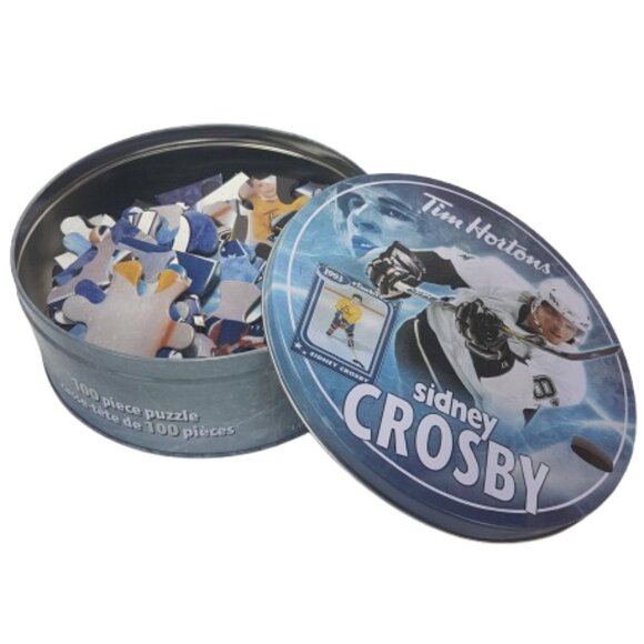 Vintage 2009 Tim Hortons Sidney Crosby Collectible Puzzle Tin & NHL Penguins Mug - Picture 3 of 16